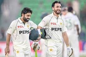 Rizwan, Salman put Pakistan on top with late stand on day one of first Test