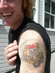 Lucky Devil - Horse And Horseshoe Tattoo. View More: Horse &amp; Horseshoe Tattoos. Similar Posts. Lucky Horseshoe Tattoo &middot; Horseshoe Lucky Elbow Tattoo ... - lucky-devil-horse-and-horseshoe-tattoo