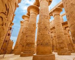 Image of collapsed section of Karnak Temple, showing the effects of time and neglect.