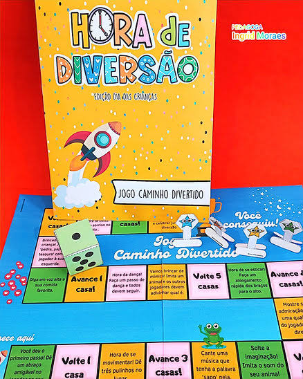 Jogo Caminho Divertido Especial Dia das Crianças – trilha imprimível