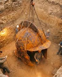 Ancient colossal helmet discovery challenges history