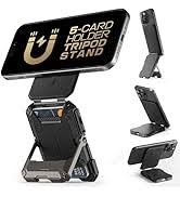 Amazon.com: SUPCASE for MagSafe Wallet with Stand, Magnetic Wallet for Men, [Hold 5 Cards] [Adjustable Stand] [RFID Blocking] Phone Credit Card Holder Tripod for iPhone 17/16/15/14/13/12 Series, Black : Cell Phones & Accessories