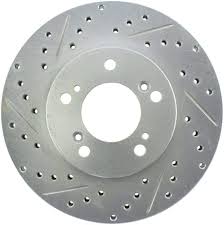 Dynamic Friction 631-54259R Drilled and Slotted Silver Zinc Brake Rotor