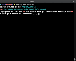 Image of Amplify add features commands in terminal