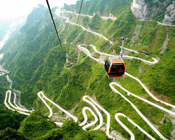 張家界天門山索道的圖片