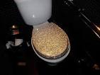 Croydex Gold Glitter Toilet Seat. uk: Kitchen Home