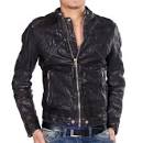 M: Diesel Men s Laleta Leather Jacket: Clothing