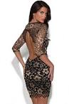 Sexy Ivory Lace Dress - Black Lace Dress - Backless Dress - 50