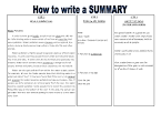 How to Write a Summary - m