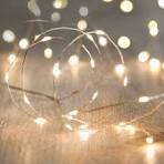 M - White Christmas Lights Clear White Wire