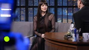 Dakota Johnson Wears a Completely transparent Skirt Set for a Late-Night Appearance in NYC