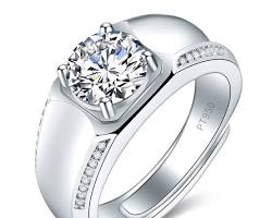 Image of Cocktail Ring platinum diamond ring for men