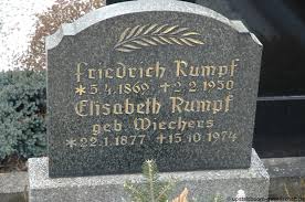 Grab von Elisabeth Rumpf (geb. Wiechers) (22.01.1877-15.10.1974 ...