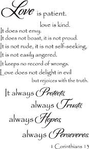 Love is patient love is kind 1 corinthians A version of this is ... via Relatably.com