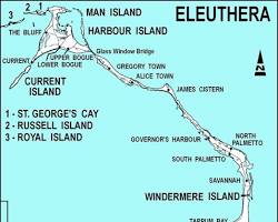 Eleuthera, Bahamas, map