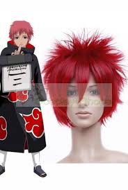 Naruto Akatsuki Sasori Short Red 35cm Cosplay Spike Wig - 16770_2