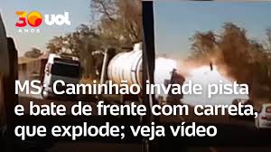 Acidente entre carretas e carros deixa 4 mortos e 6 feridos na BR-163 no MS