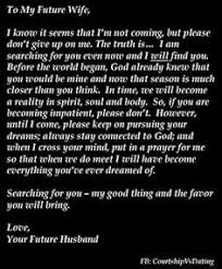 Praying for your future wife, this is good for a woman paring for ... via Relatably.com
