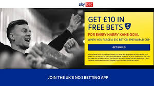 Sky Bet World Cup Offer: £10 Free Bets For Every Harry Kane Goal