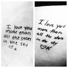 Matching love quote tattoos in each others handwriting | sweet ... via Relatably.com