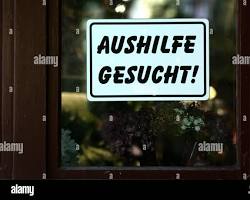 Image of Help Wanted sign in German or French