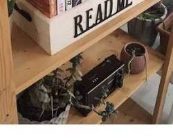 Ahşap Raf Kitap Dekorasyonu resmi