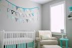 Idee deco chambre bebe garcon bleu et marron