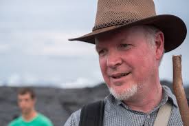 Tim Bray looking at live lava. You can purchase a hand-made print of most of ... - DSCF2964