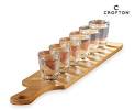 Pine Shot Paddle Board to Hold Shot Glasses - Wooden Shot