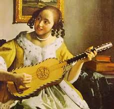 Risultati immagini per vermeer suonatrice di chitarra