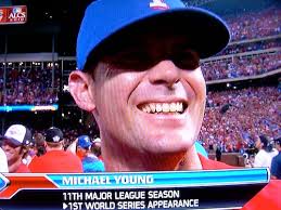Face of the franchise Michael Young flashes best high-beam smile. - page5_blog_entry1766_8