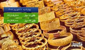 رشد ۳.۱۲۱ درصدی قیمت طلای ۱۸ عیار