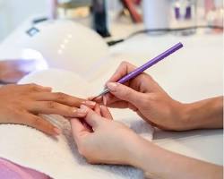 person getting a spa manicure