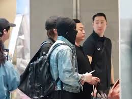 Namjoon, Jin, Yoongi, Taehyung and Jungkook's departure at ...
