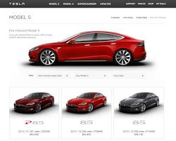 Tesla's website