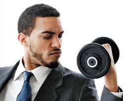 by Corrie Pikul. Black man office exercise. From the neck up, men tend to age better than women: They lose collagen density more slowly than women, ... - Black-man-office-exercise