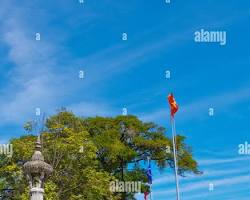 French colonial architecture along the riverside promenade in Battambang