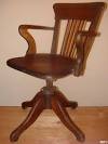 Ancien Fauteuil de bureau amricain pivotant sign Thonet