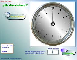 Resultado de imagen de actividades interactivas la hora digital