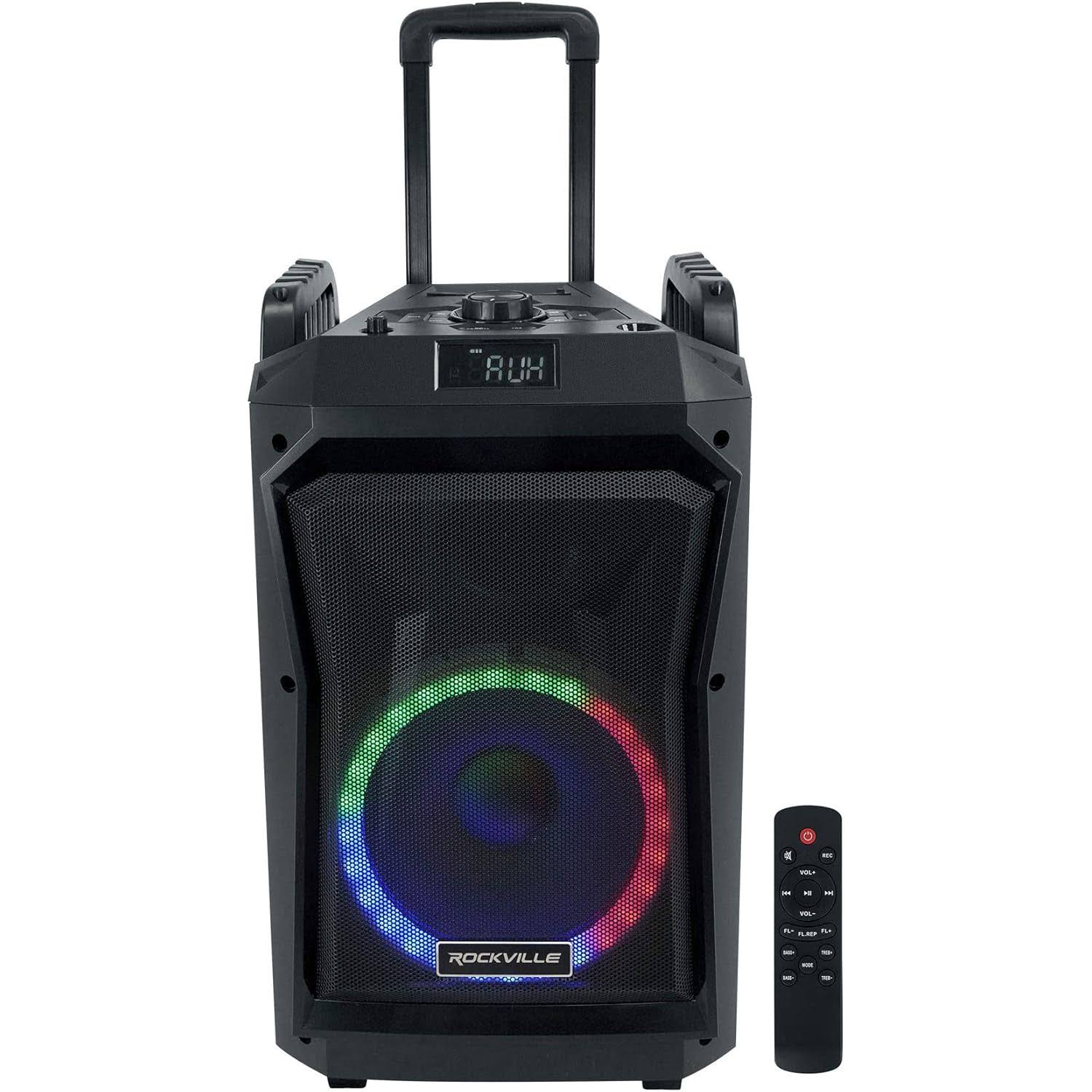 Rockville ROCKNGO 800 10" Portable Wireless Bluetooth Speaker w/LED/Wheels/Loud!