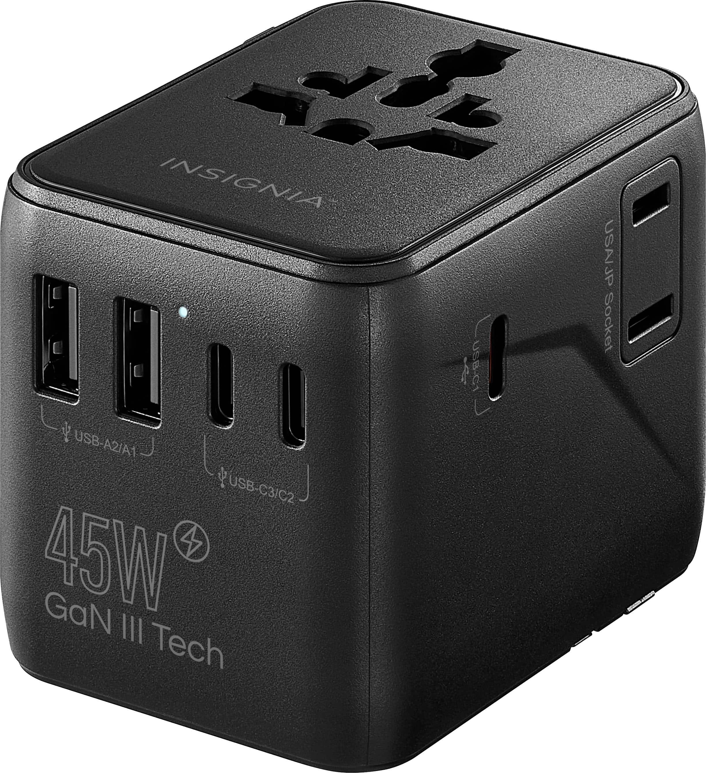 Insignia 45W Travel Adapter with 2 AC Outlets