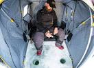 Single man ice fishing shelters