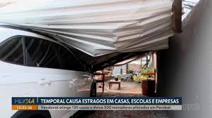 Temporal causa estragos em cidades do Paraná