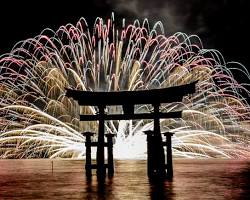 宮島水中花火大会の画像