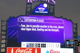 Dodgers vs. Rockies Game Delayed by Rain in Denver