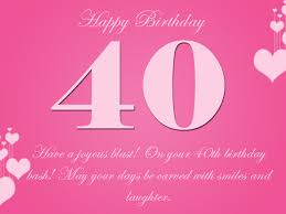 40th Birthday Wishes Messages, Greetings and Wishes - Messages ... via Relatably.com