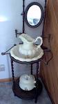 Antique water basin and pitcher