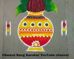 Kalash rangoli design