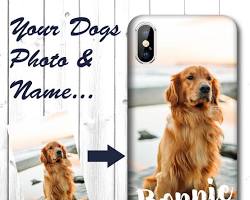 phone case with a dog's photoの画像