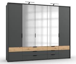 Armoire placard meuble de rangement Portofino graphite ...